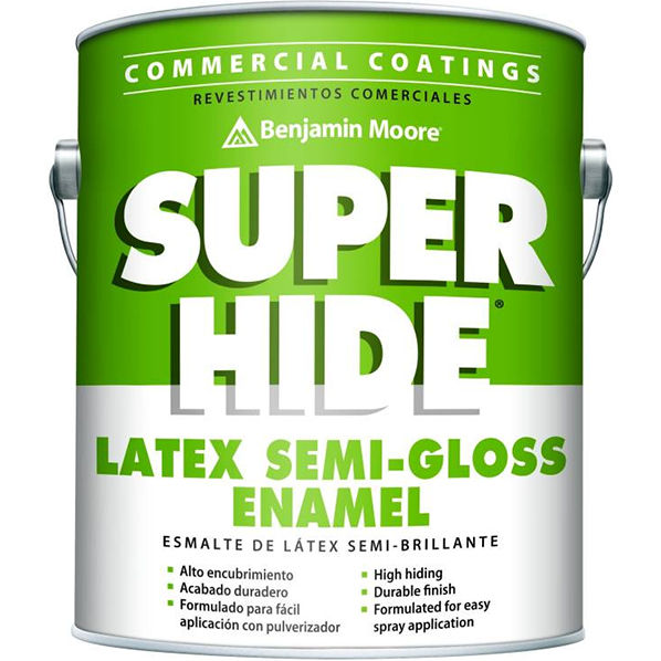 PAINT - BENJAMIN MOORE SUPER HIDE LATEX SEMI-GLOSS ENAMEL WHITE (1 GAL. 283-01)