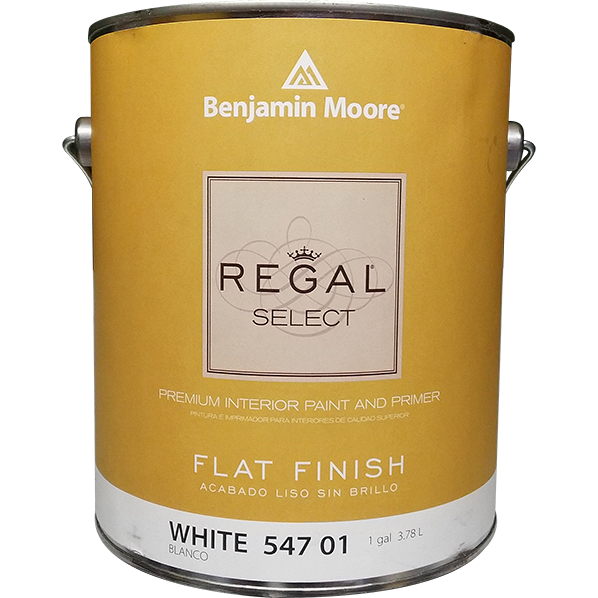 PAINT - BENJAMIN MOORE REGAL SELECT WATERBORNE FLAT WHITE (1 GAL. 547-01 1 GAL.) 