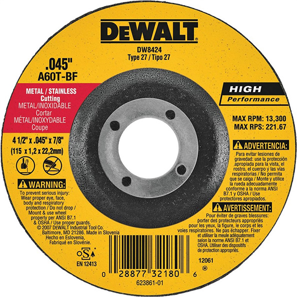 CUT WHEEL - METAL 4-1/2 X 7/8