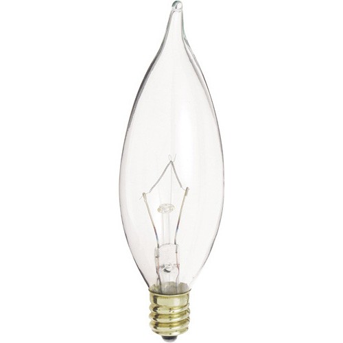 BULB - 40W CLEAR FLAME CANDELABR