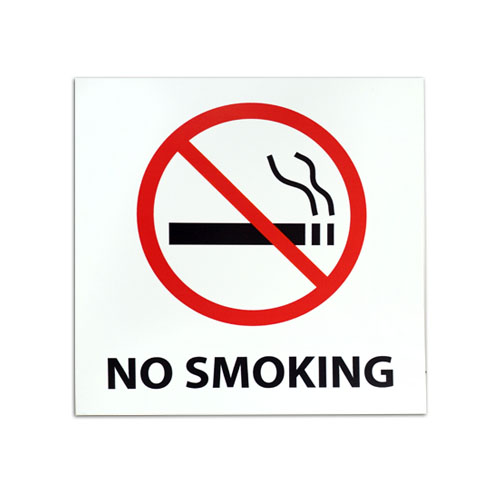 SIGN - NO SMOKING W/LOGO VINYL