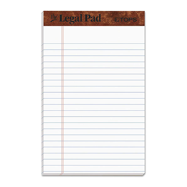NOTE PAD - 5 X 8 LINED WHITE