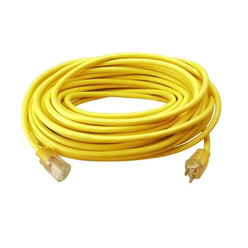 EXTENSION CORD - YELLOW 50' 12/3 HD