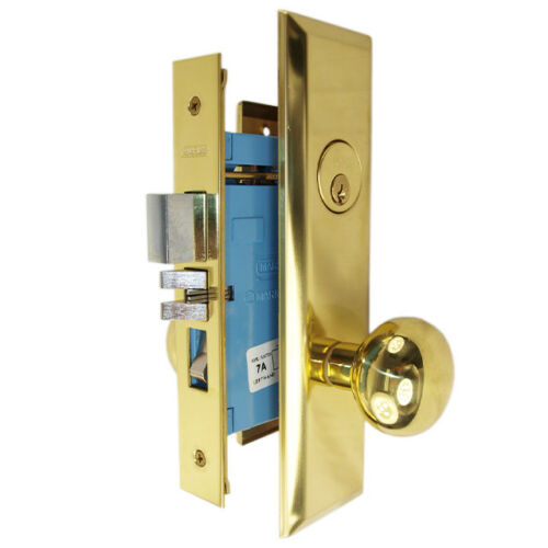 MORTISE LOCK - MARKS #7 RH BRASS