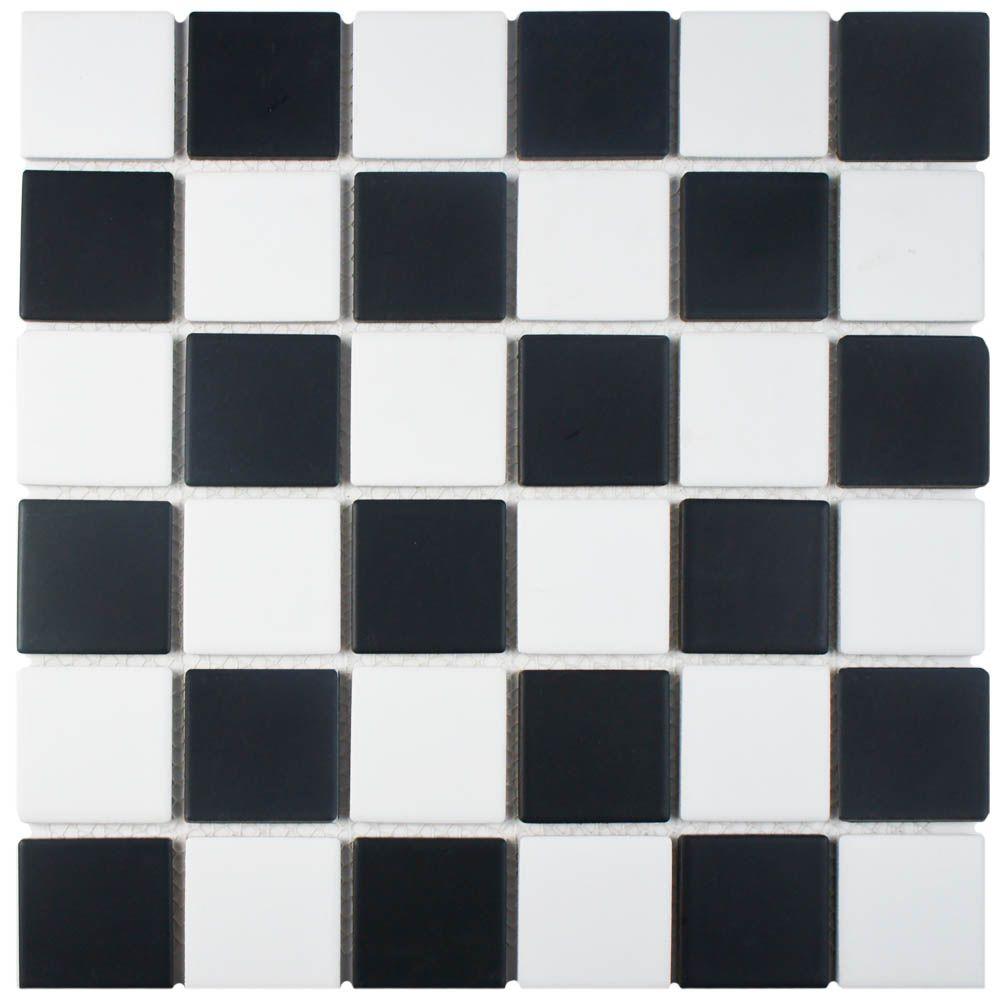 TILE - 2 X 2 BLACK/WHITE BOX