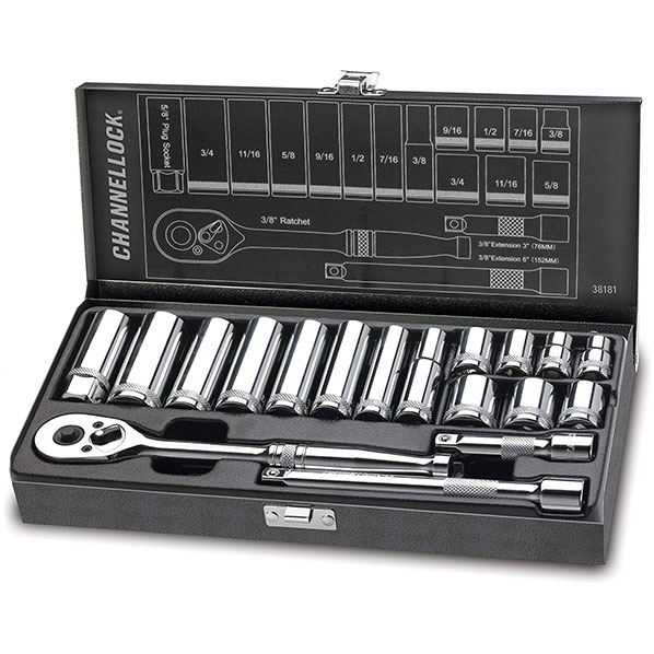 SOCKET SET - 18 PC 3/8" DR SAE