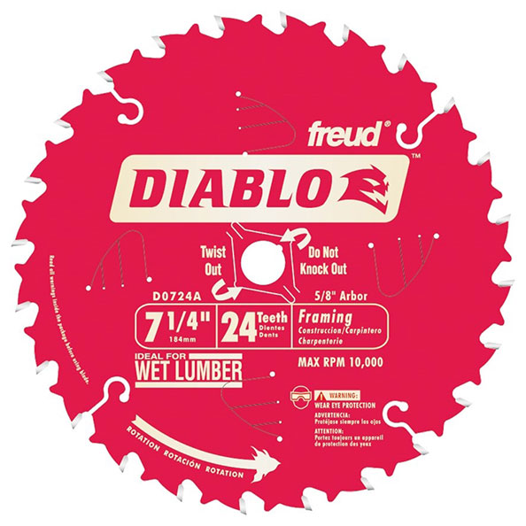 BLADE - 7-1/4" 24T CARB DIABLO