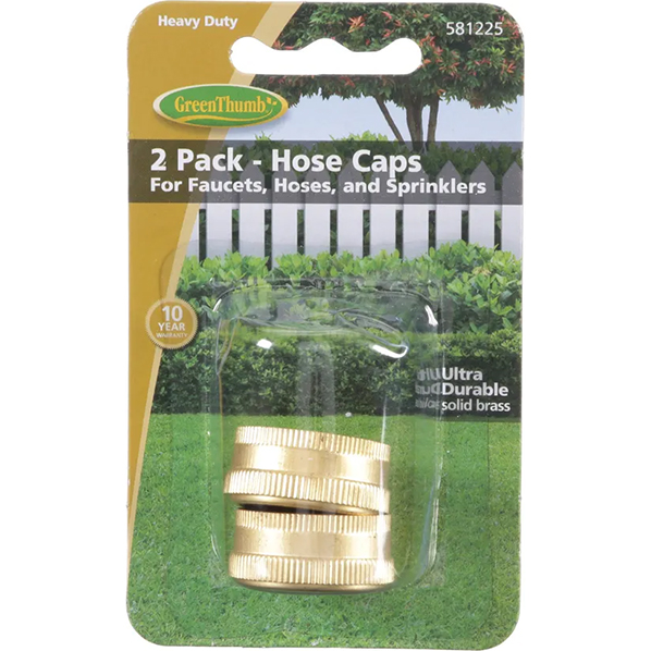 HOSE - BRASS HOSECOCK CAP PK/2