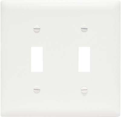 PLATE - SWITCH WHITE DBL JUMBO