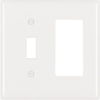 PLATE - DECORA/TOGGLE 2G WHITE