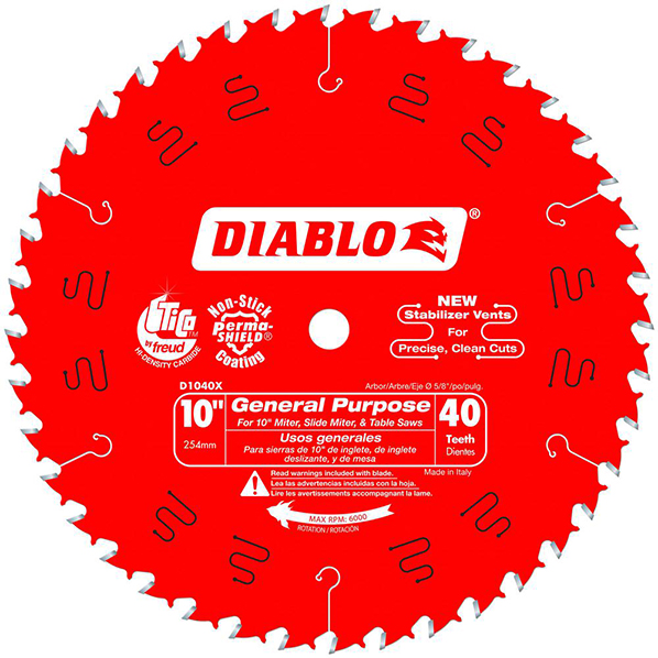 BLADE - MITER SAW 10" 40T DIABLO