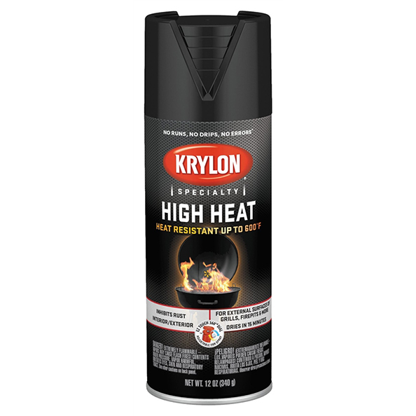 SPRAY PAINT - KRYLON HI HEAT BLACK 