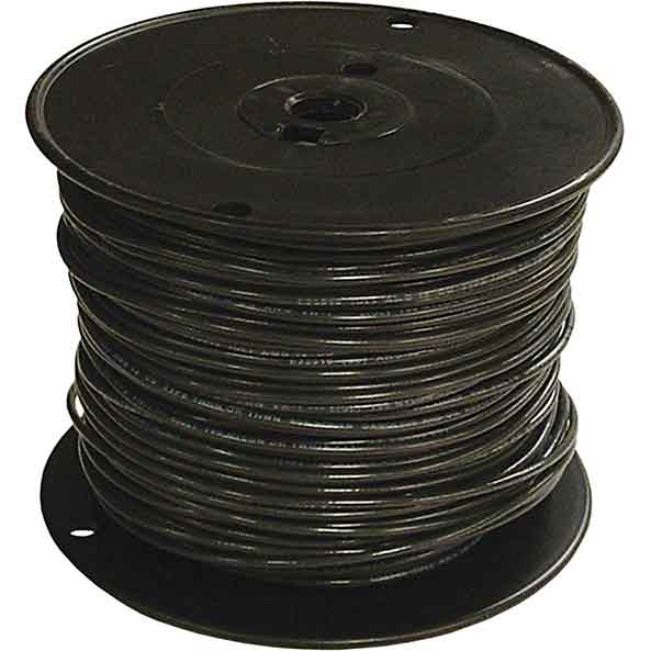 ELECTRIC WIRE - #12 SOLID BLK 500'