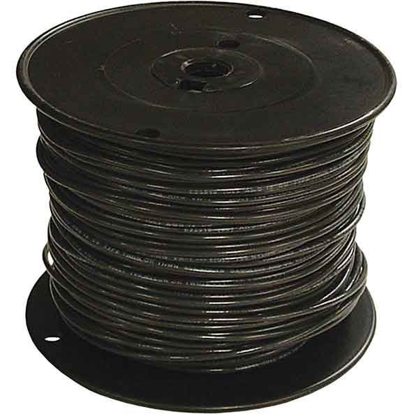 ELECTRIC WIRE - #12 SOLID BLK 500'