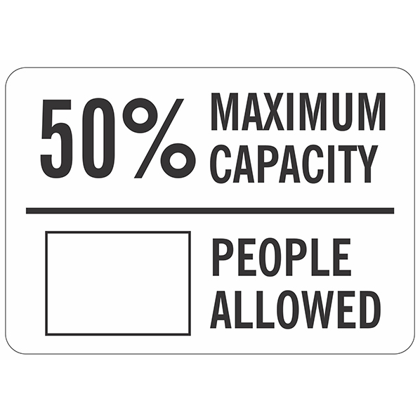 50% Capacity Allowed