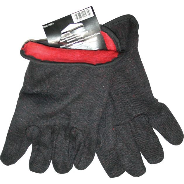 GLOVES - BROWN LINED RED