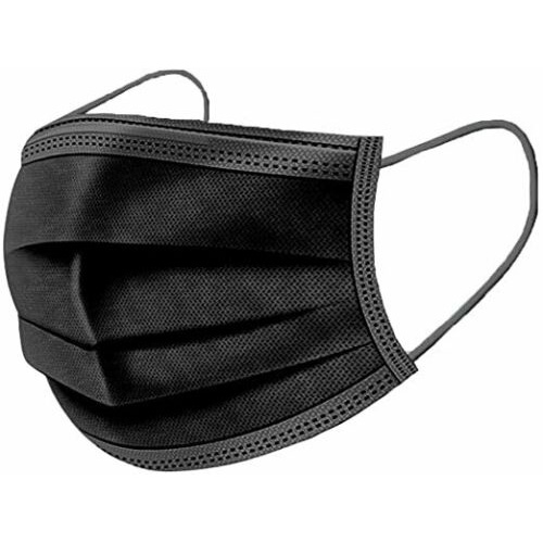 MASK - SURGICAL BLACK 50/PK