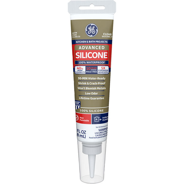 CAULK - GE CLEAR SILICONE 2.8 OZ