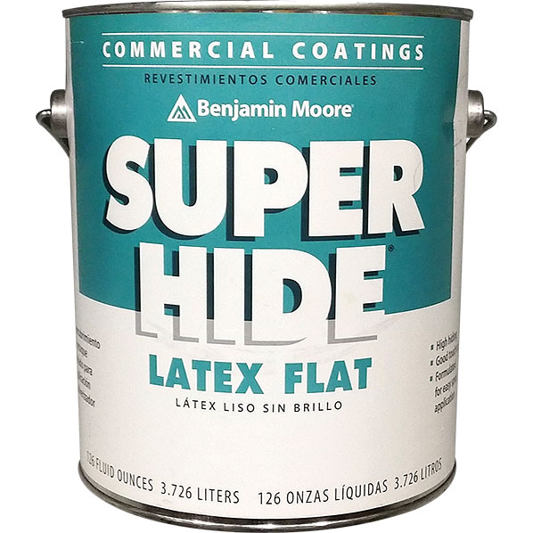 PAINT - BENJAMIN MOORE SUPER HIDE LATEX FLAT WHITE (1 GAL. 282-01)