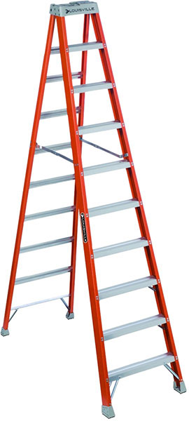 LADDER - FIBERGLASS 10' TYPE 1A ORANGE