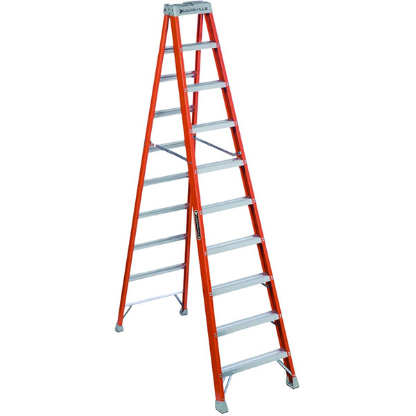 LADDER - FIBERGLASS 10' TYPE 1A ORANGE