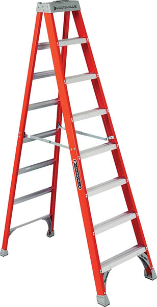 LADDER - FIBERGLASS 8' TYPE 1A ORANGE