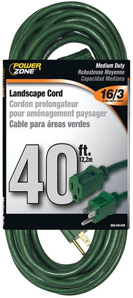 CORD - EXTENSION 40' GREEN