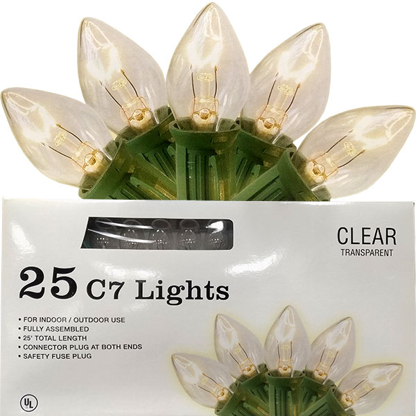 BULB - XMAS C7 CLEAR 25/LED