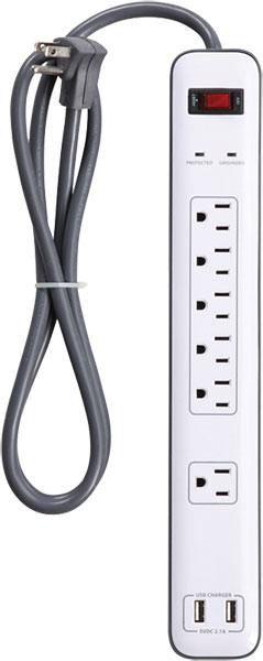 SURGE PROTECTOR - 6 OUTLET 1250
