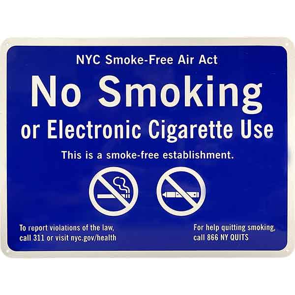 SIGN - NO SMOKING E-CIGARETTE