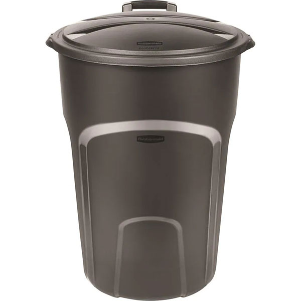 GARBAGE CAN - 32 GAL BLACK W/WHEEL