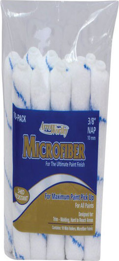 PAINT ROLLER - 4" MICROFIBER 3/8 PK10