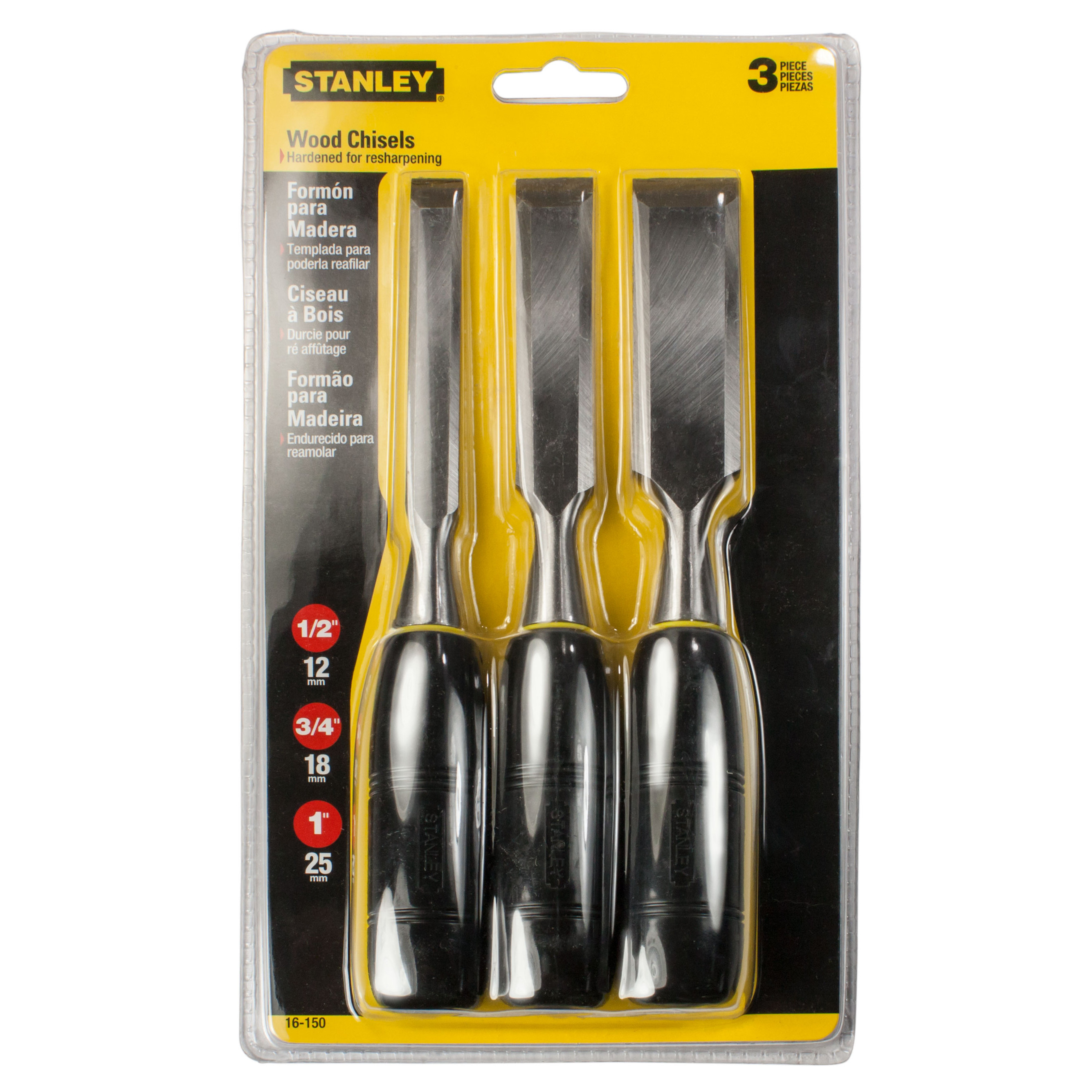 CHISEL SET - STANLEY 3PC WOOD 7"