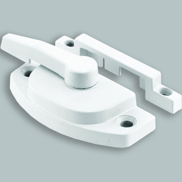 SASH LOCK - WHITE W/KEEPER