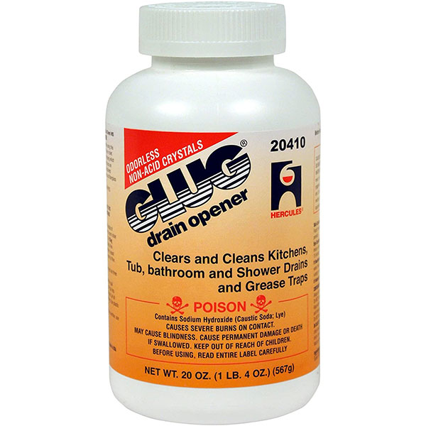 DRAIN GLUG CRYSTALS - 20 OZ.