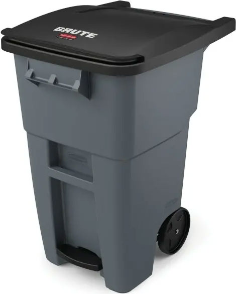 GARBAGE CAN - GRAY ROLLOUT RUBBERMAID (50 GAL)