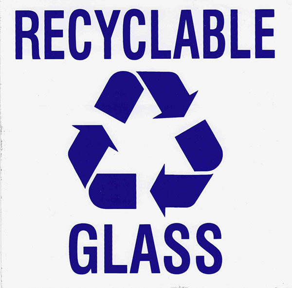 SIGN - RECYCLING GLASS STICKER
