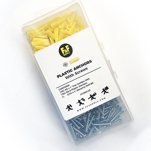 ANCHOR KIT - 8-10 x 1¼" YELLOW