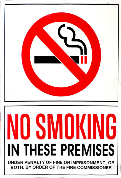 SIGN - NO SMOKING W/LOGO VINYL 10 x 14