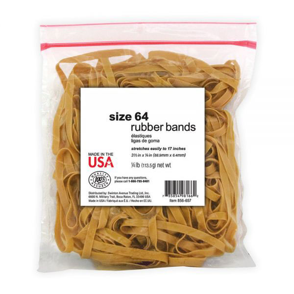 RUBBER BANDS - SIZE 64 1/4LB