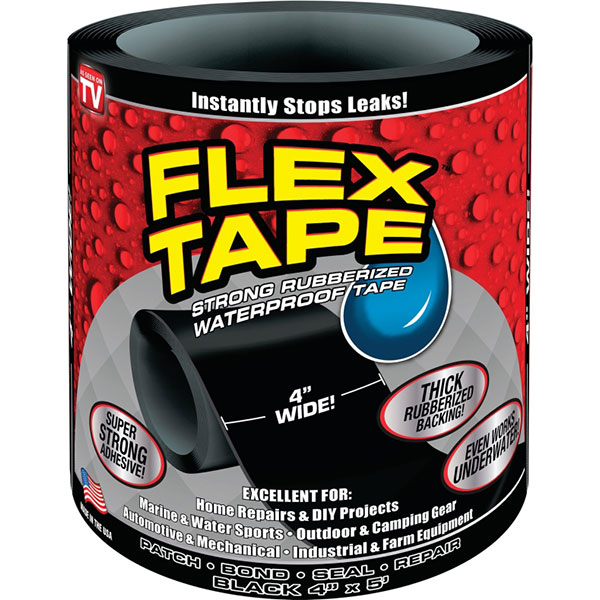 TAPE - FLEX SEAL 4" X 5' BLACK