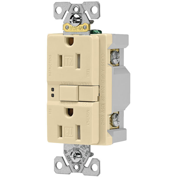 OUTLET - GFCI IVORY 15 AMP TR