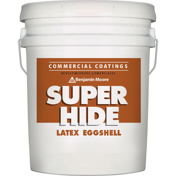 PAINT - BENJAMIN MOORE SUPER HIDE LATEX EGGSHELL (5 GAL. C286-01)