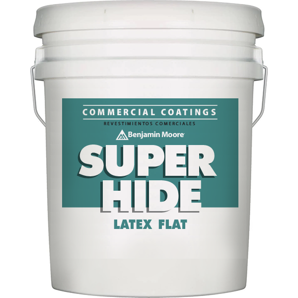 PAINT - BENJAMIN MOORE SUPER HIDE LATEX FLAT WHITE (5 GAL. 282-01)