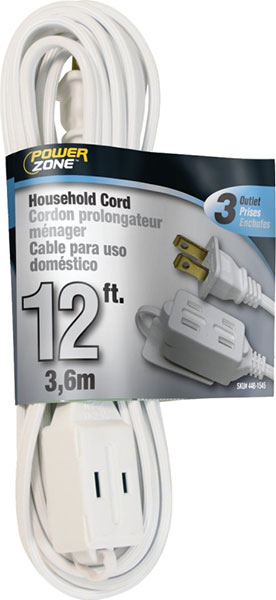 CORD - EXTENSION 12' WHITE