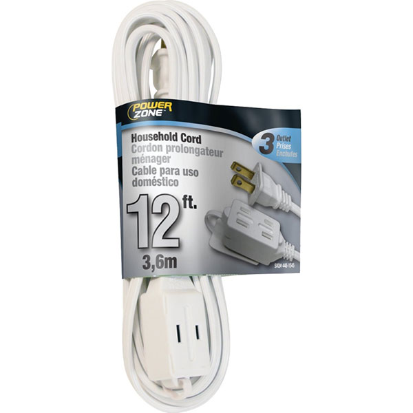 CORD - EXTENSION 12' WHITE