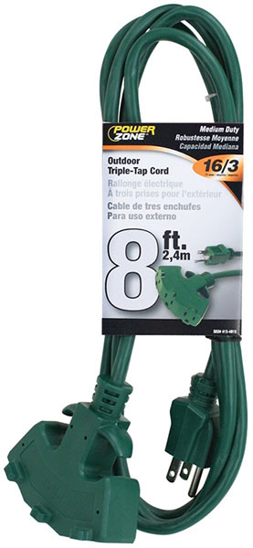 CORD - EXTENSION 8' GREEN