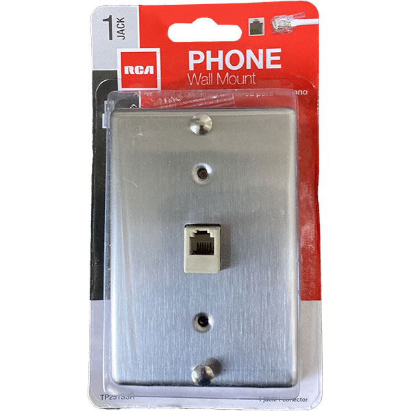 PHONE JACK - WALL STAIN STEEL