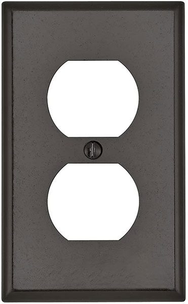 PLATE - OUTLET BROWN PLASTIC