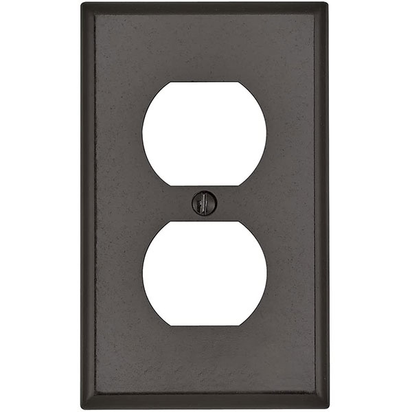 PLATE - OUTLET BROWN PLASTIC
